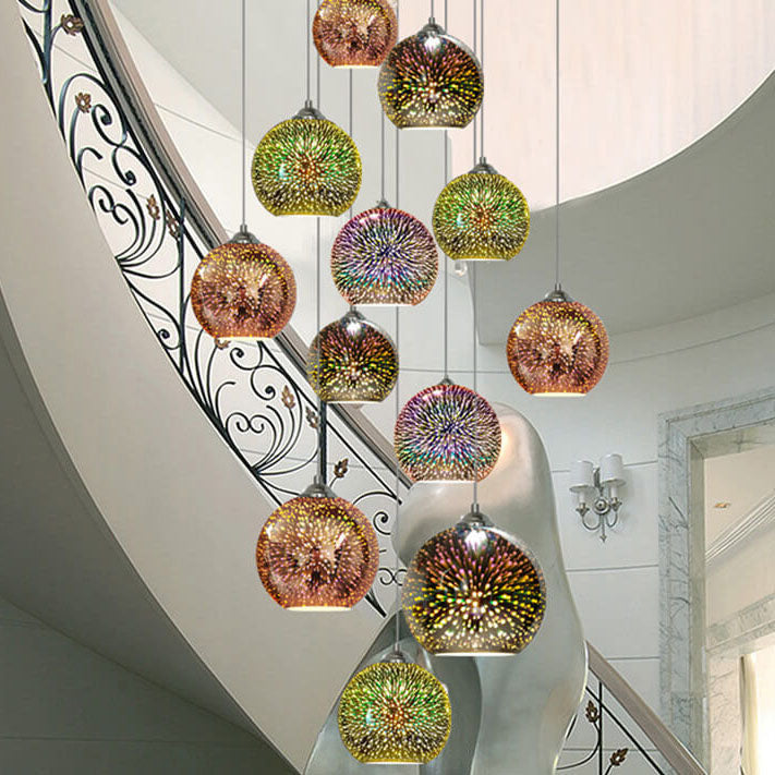 LuminaraGlow | Vibrant Modern 3D Colorful Glass Pendant Light 10