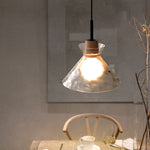Luminara | Elegant Clear Rippled Glass Modern Pendant Light 10