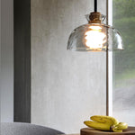 Luminara | Elegant Clear Rippled Glass Modern Pendant Light 5