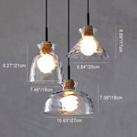 Luminara | Elegant Clear Rippled Glass Modern Pendant Light 7