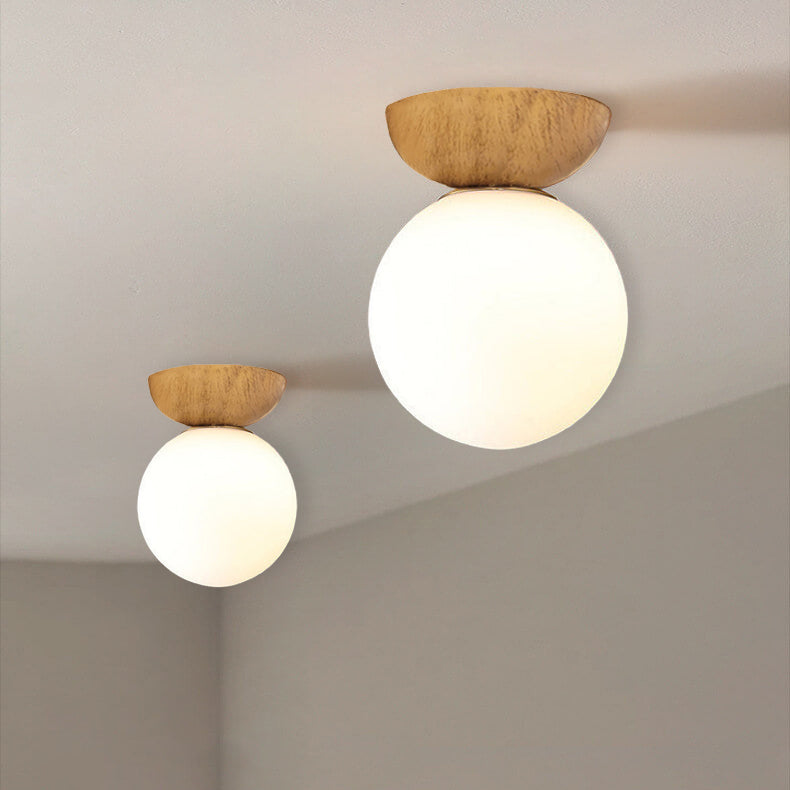Luminara | Elegant Minimalist Glass Semi-Flush Mount Pendant Light 0