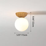 Luminara | Elegant Minimalist Glass Semi-Flush Mount Pendant Light 3