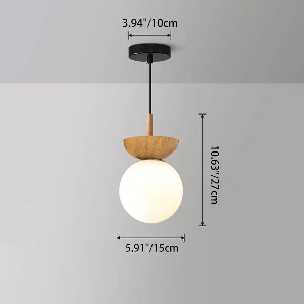 Luminara | Elegant Minimalist Glass Semi-Flush Mount Pendant Light 4