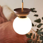 Luminara | Elegant Minimalist Glass Semi-Flush Mount Pendant Light 5