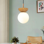 Luminara | Elegant Minimalist Glass Semi-Flush Mount Pendant Light 6
