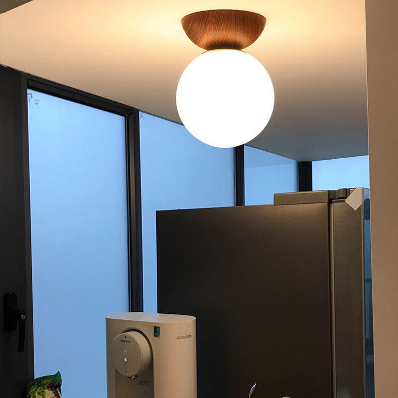 Luminara | Elegant Minimalist Glass Semi-Flush Mount Pendant Light 7