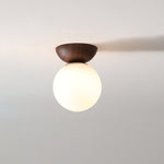 Luminara | Elegant Minimalist Glass Semi-Flush Mount Pendant Light 9