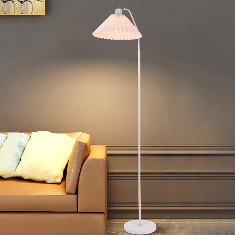 Luminara | Elegant Modern Fabric Pleated Shade Floor Lamp 0