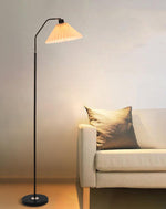Luminara | Elegant Modern Fabric Pleated Shade Floor Lamp 4
