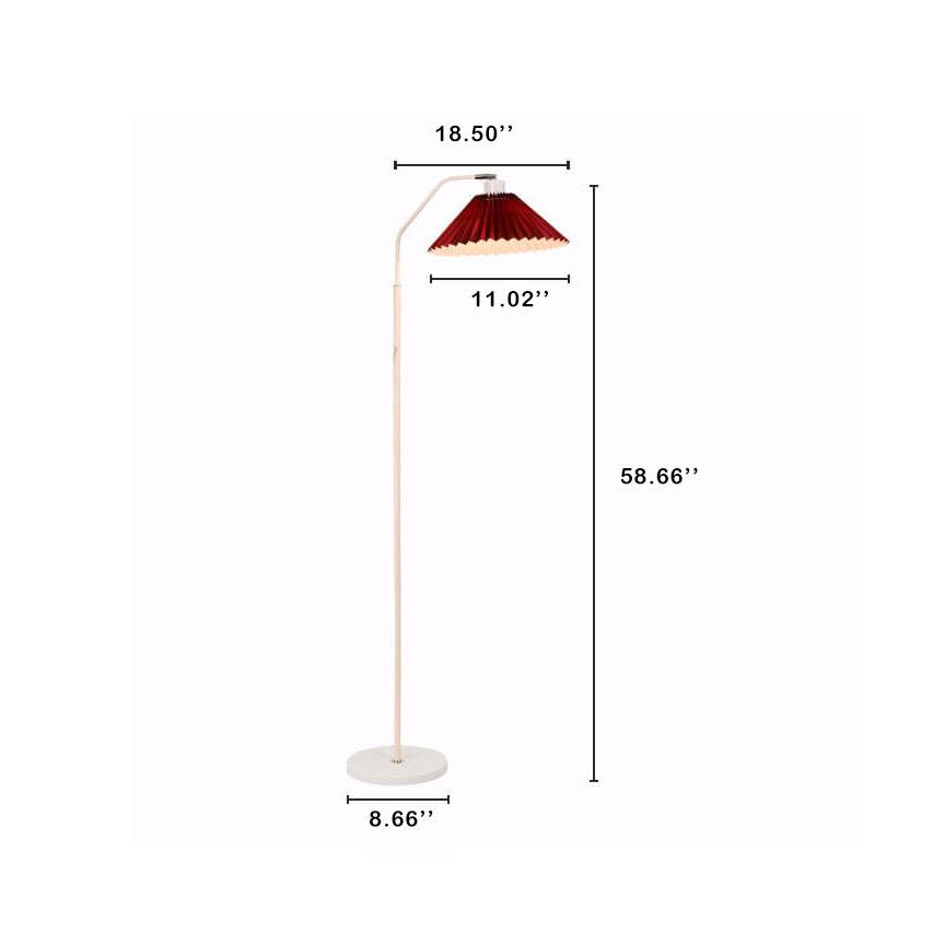 Luminara | Elegant Modern Fabric Pleated Shade Floor Lamp 5