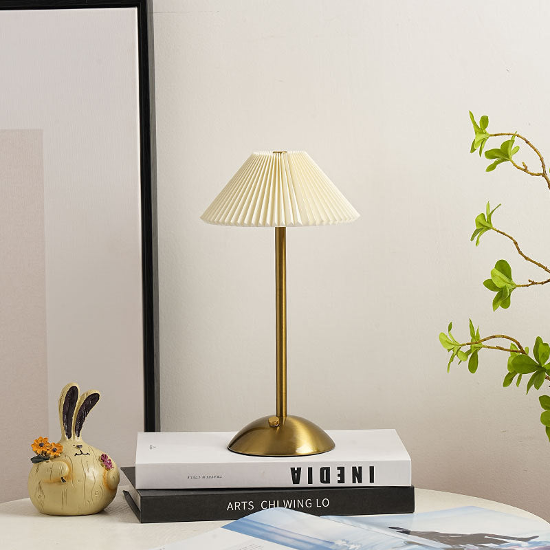Luminara | Elegant Scandinavian Rechargeable Fabric Table Lamp 0