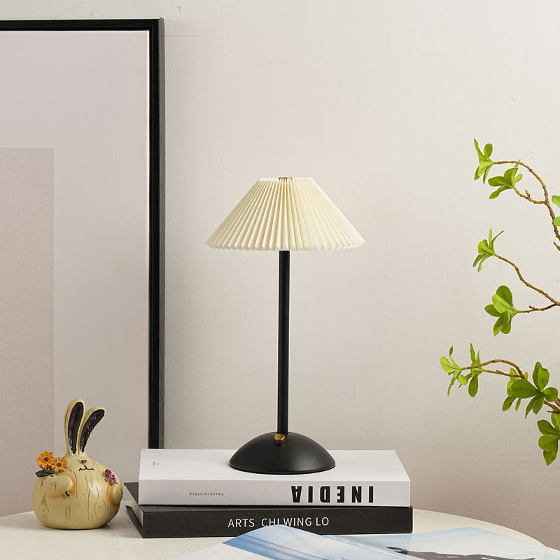 Luminara | Elegant Scandinavian Rechargeable Fabric Table Lamp 14