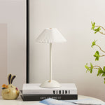 Luminara | Elegant Scandinavian Rechargeable Fabric Table Lamp 9