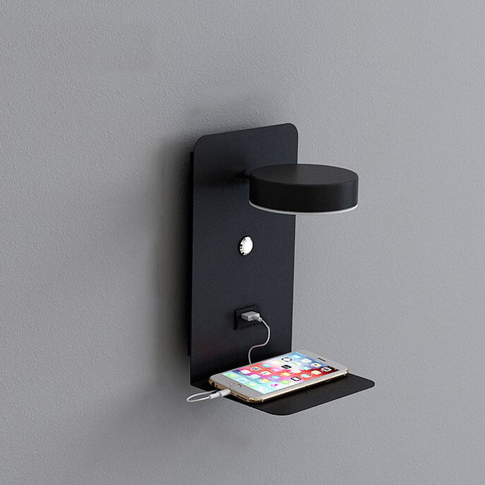 Luminara | Sleek Modern Iron USB Rechargeable Wall Sconce Lamp 9