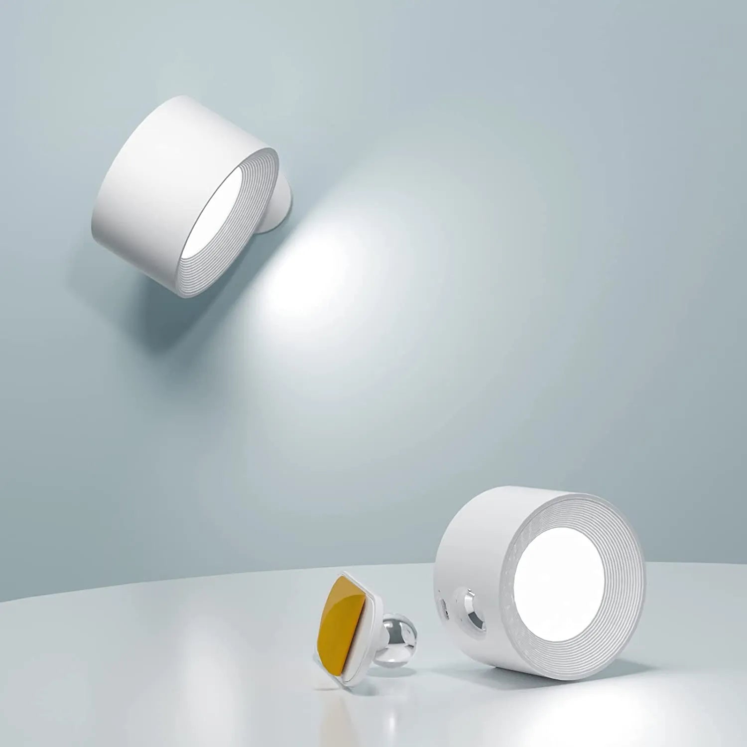 LumoFlex | Wireless Rechargeable Wall Lamp with 360° Rotation | Dimmable Wall Sconce Lighting for Perfect Ambiance 0