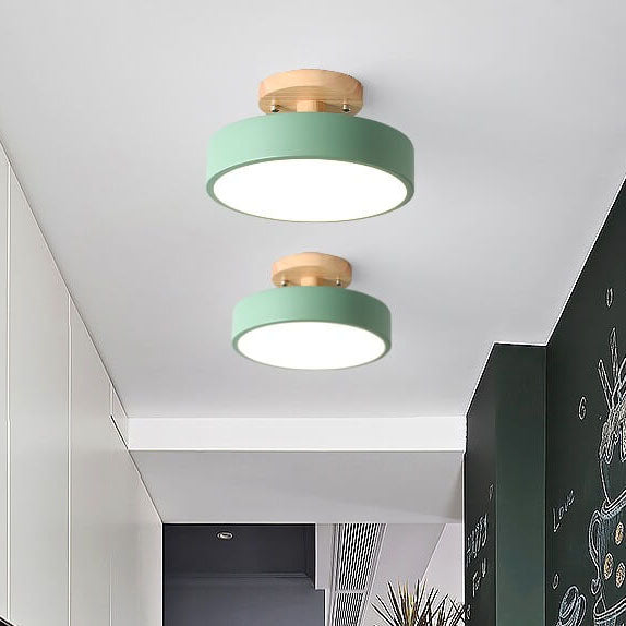 Lumos Flush Mount Ceiling Light | Modern Wood Design, Changeable Colors 1
