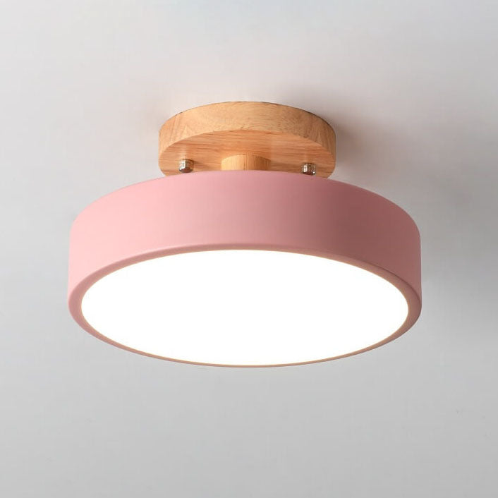 Lumos Flush Mount Ceiling Light | Modern Wood Design, Changeable Colors 11