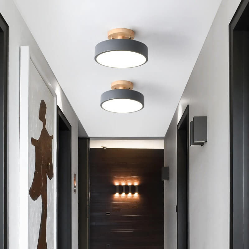 Lumos Flush Mount Ceiling Light | Modern Wood Design, Changeable Colors 12