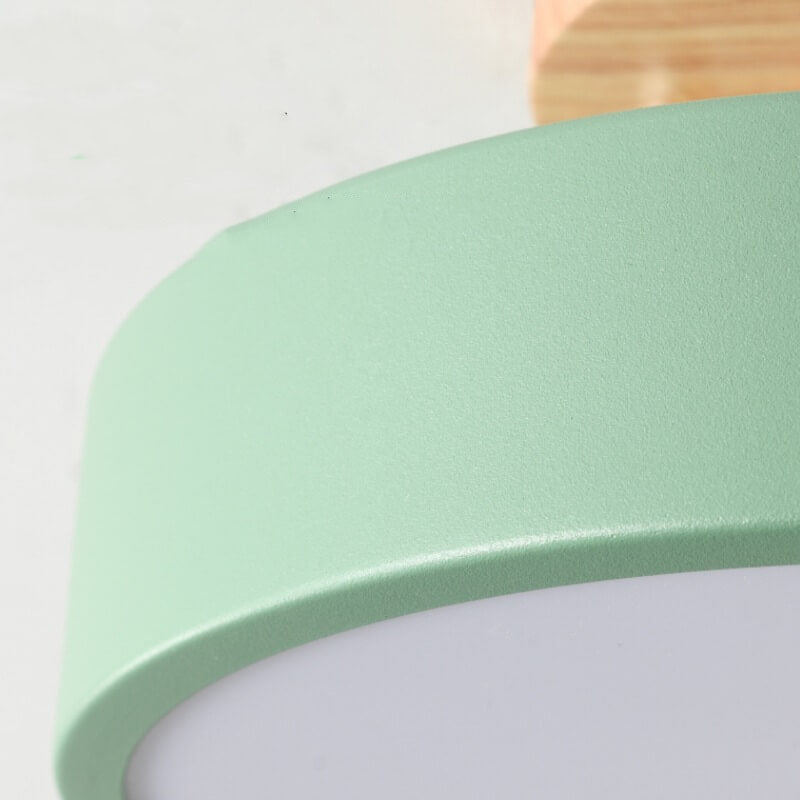 Lumos Flush Mount Ceiling Light | Modern Wood Design, Changeable Colors 4