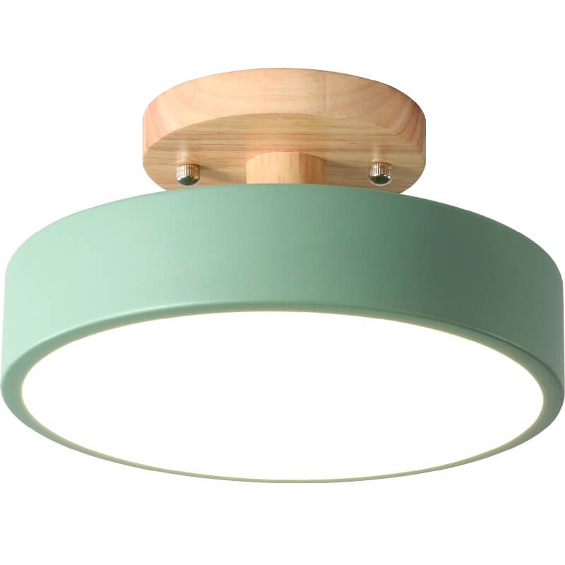 Lumos Flush Mount Ceiling Light | Modern Wood Design, Changeable Colors 6