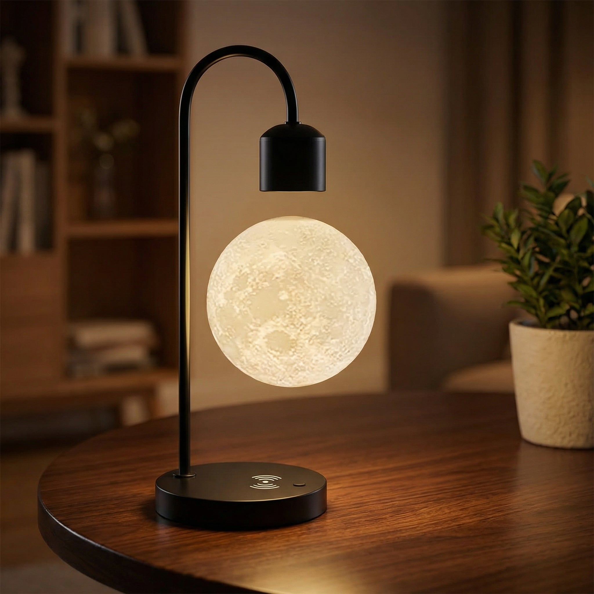 Lunafloat | Cordless Bedside Charging Lamp with Magnetic Levitation & Wireless Charging Base for Clutter-Free Relaxation 0