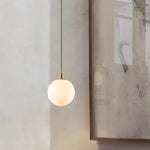 Lunara | Elegant Modern White Orb Pendant Light Fixture 0