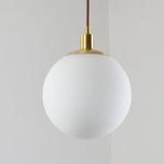 Lunara | Elegant Modern White Orb Pendant Light Fixture 6