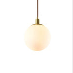 Lunara | Elegant Modern White Orb Pendant Light Fixture 8