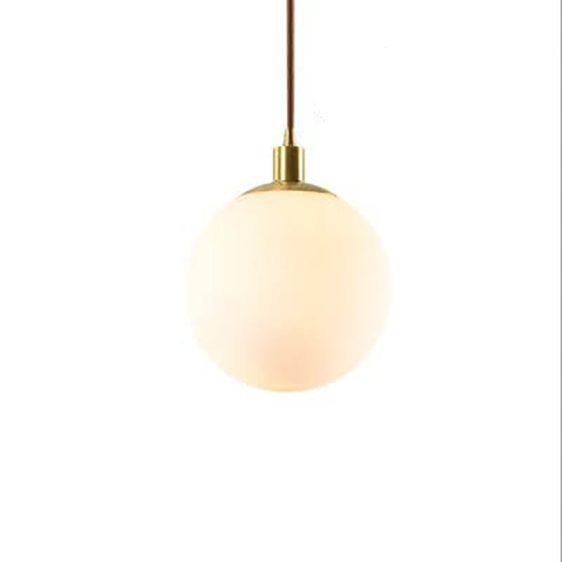 Lunara | Elegant Modern White Orb Pendant Light Fixture 8