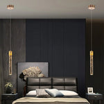 Lustreau | Glass Pendant Lamp with Cylindrical Shade & Warm White Glow | Elegant Lighting for Cozy Spaces 1