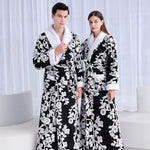 Luxe Jacquard Bathrobe | Double-Layer Comfort for Couples Relaxation 8