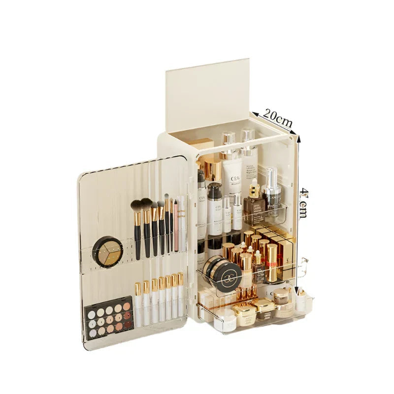 Luxo | Luxury Makeup Storage Box with Magnetic Door | Elegant Organizer for Dust-Free Essentials 0