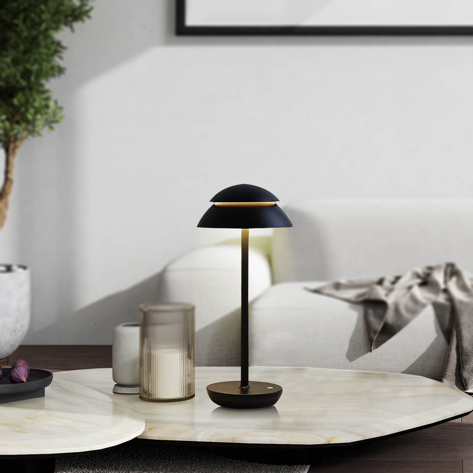 Luxora | Rechargeable Wireless Touch Table Lamp with USB Charging | Elegant Design for Cozy Ambiance 0