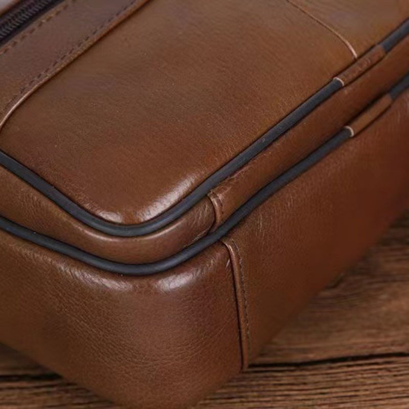 Luxurious Leather Shoulder Bag for Men with Adjustable Strap | Spacious Design for Everyday Use 6