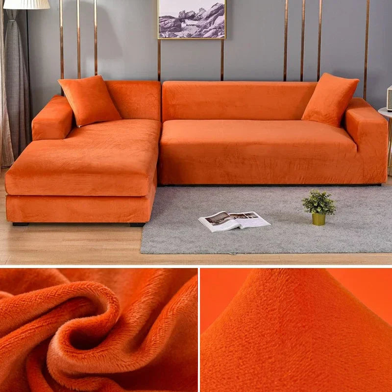 Luxurious Velvet Sofa Cover with Stretch Fabric & Custom Fit for Ultimate Protection 11