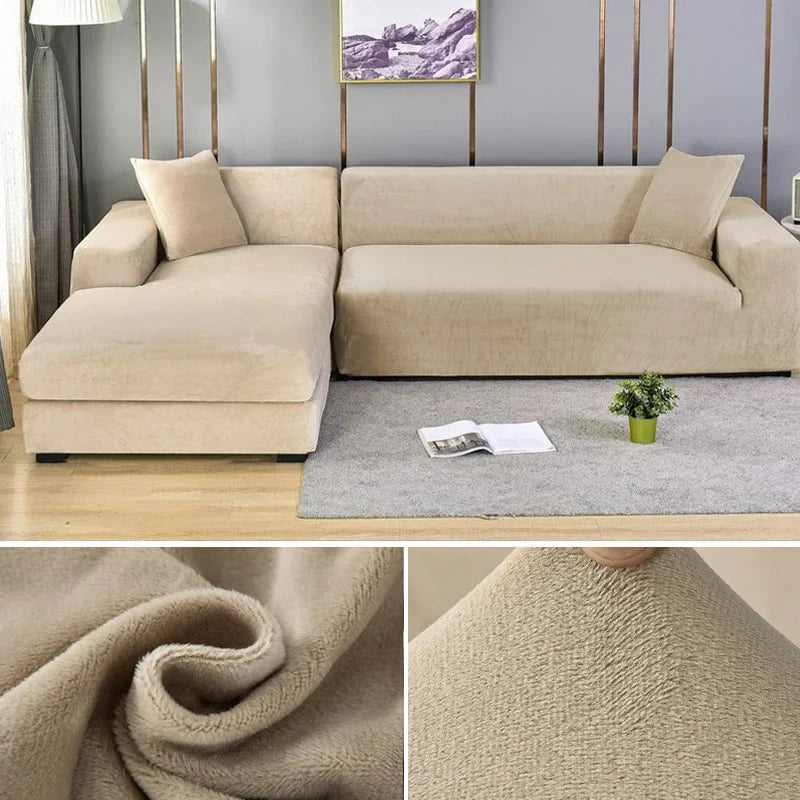 Luxurious Velvet Sofa Cover with Stretch Fabric & Custom Fit for Ultimate Protection 12