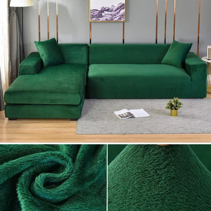 Luxurious Velvet Sofa Cover with Stretch Fabric & Custom Fit for Ultimate Protection 14