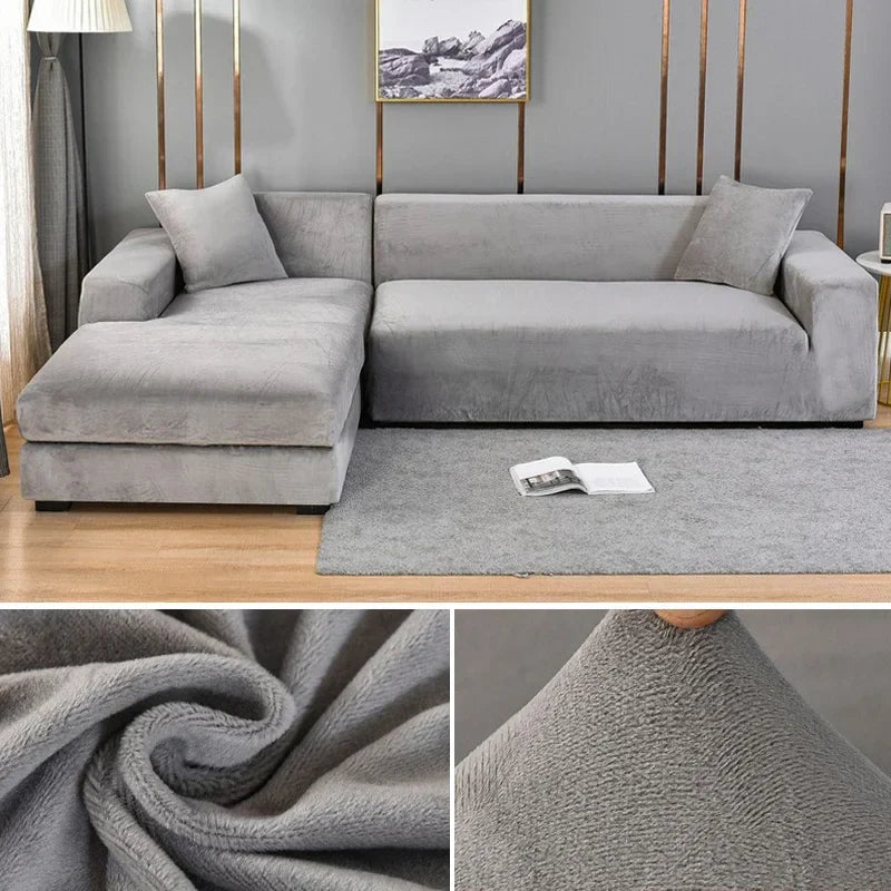 Luxurious Velvet Sofa Cover with Stretch Fabric & Custom Fit for Ultimate Protection 15