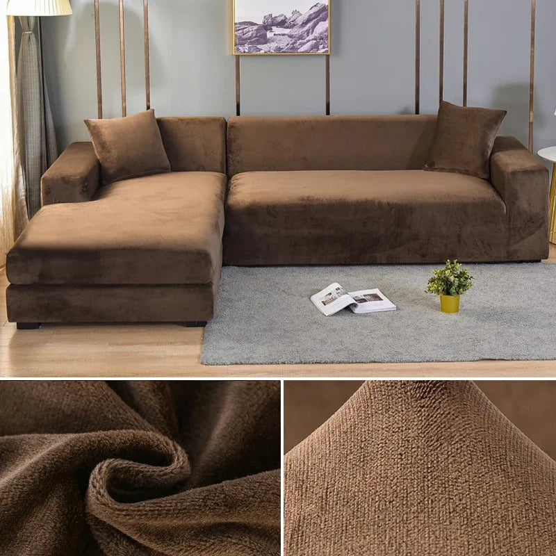 Luxurious Velvet Sofa Cover with Stretch Fabric & Custom Fit for Ultimate Protection 16