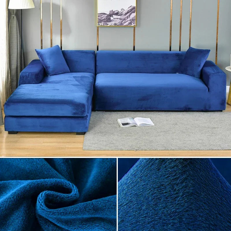 Luxurious Velvet Sofa Cover with Stretch Fabric & Custom Fit for Ultimate Protection 19
