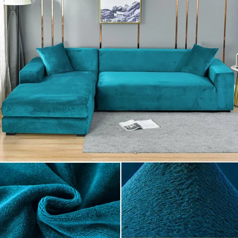 Luxurious Velvet Sofa Cover with Stretch Fabric & Custom Fit for Ultimate Protection 21