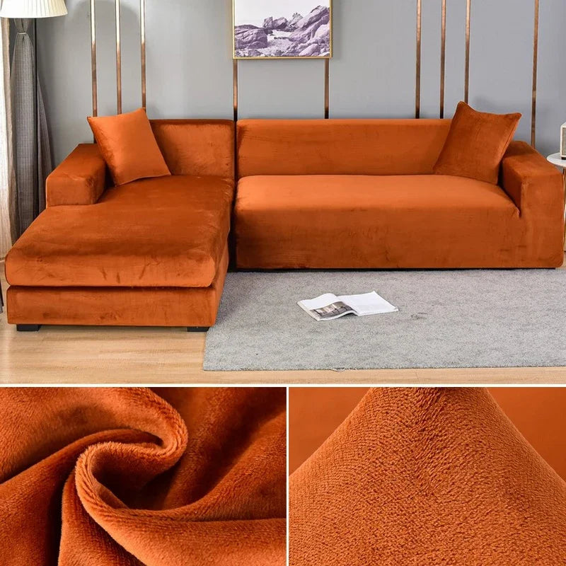 Luxurious Velvet Sofa Cover with Stretch Fabric & Custom Fit for Ultimate Protection 23
