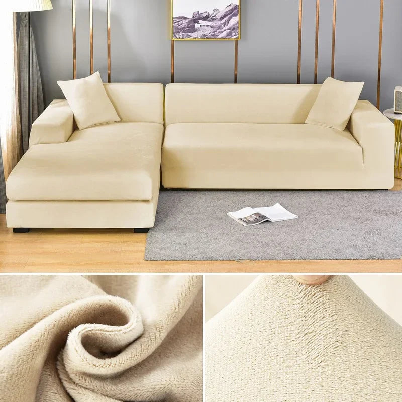 Luxurious Velvet Sofa Cover with Stretch Fabric & Custom Fit for Ultimate Protection 24