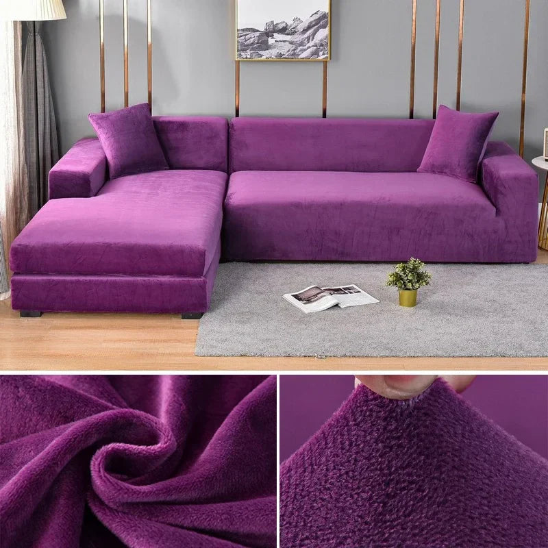 Luxurious Velvet Sofa Cover with Stretch Fabric & Custom Fit for Ultimate Protection 7