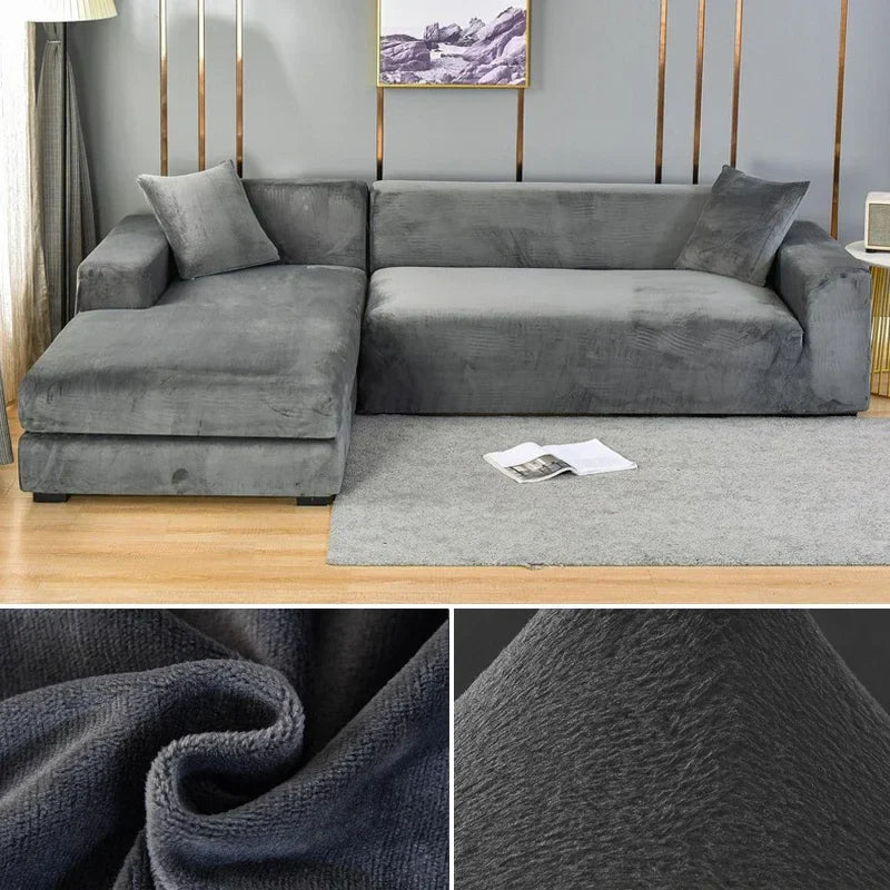 Luxurious Velvet Sofa Cover with Stretch Fabric & Custom Fit for Ultimate Protection 8