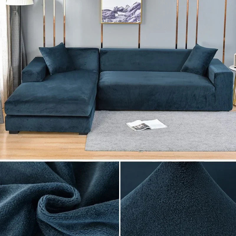 Luxurious Velvet Sofa Cover with Stretch Fabric & Custom Fit for Ultimate Protection 9