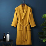 Luxury Cotton Bathrobe with Waffle Weave Design | Soft & Breathable Comfort for Year-Round Relaxation 5