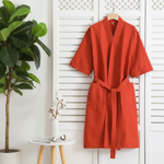 Luxury Cotton Bathrobe with Waffle Weave Design | Soft & Breathable Comfort for Year-Round Relaxation 6