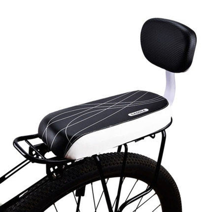 Bike Backrest Seat Padded for Child, Rear Bike Seat with Backrest PU Leather and Sponge, Bike Passenger Seat for Kids