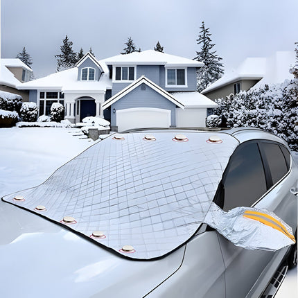 Windshield Cover for Ice and Snow, Magnetic Car Windshield Cover with Mirror Covers, Car Sun Shade for Summer